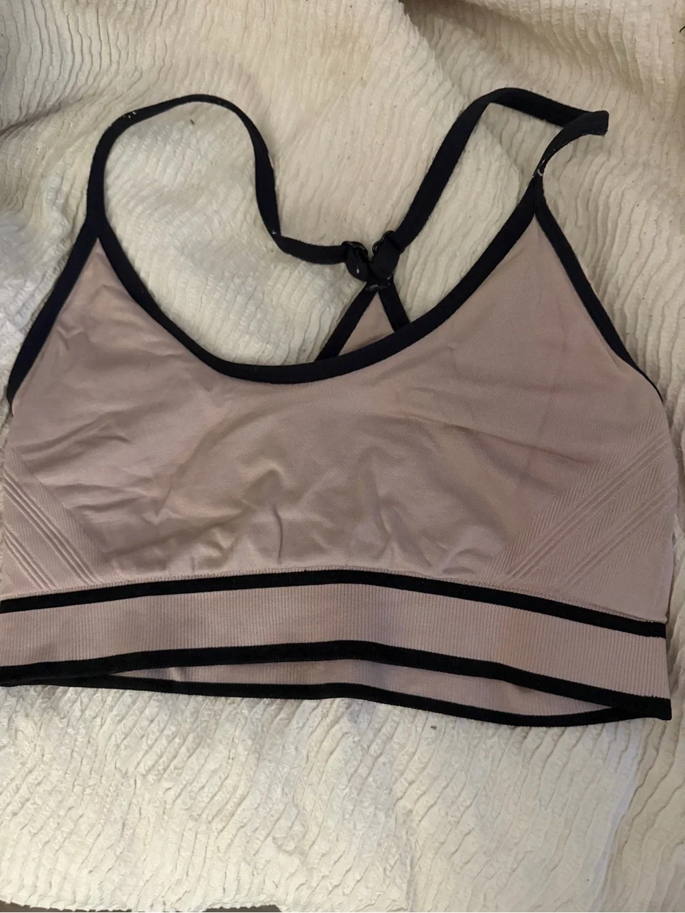 Avia Mauve Sports Bralette with Black Trim